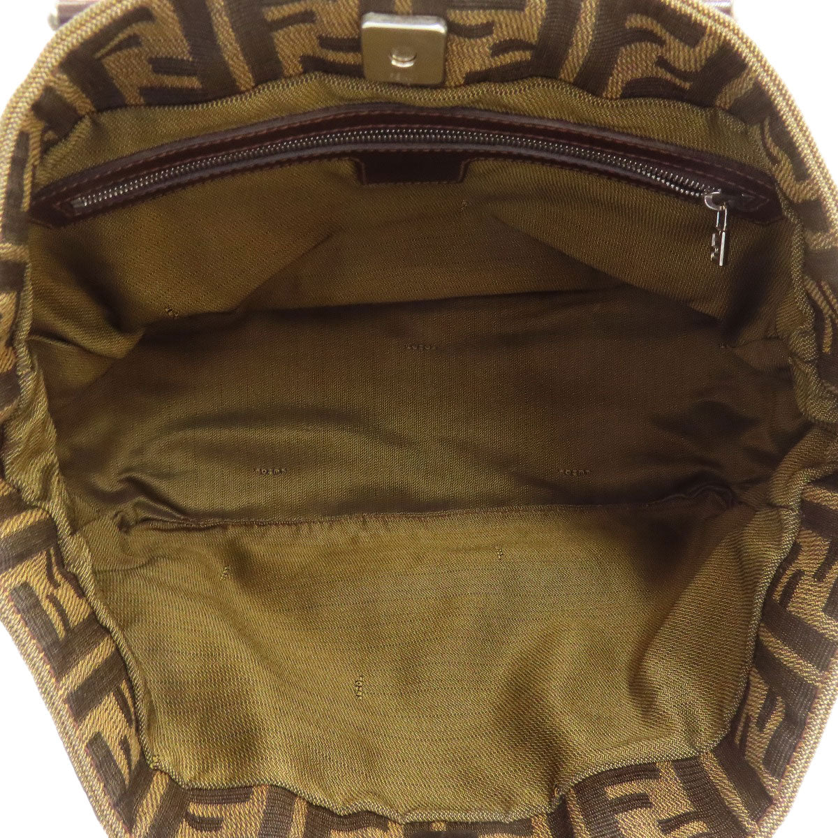 FENDI Zucca pattern Handbag Canvas LeatherLadies [Used]