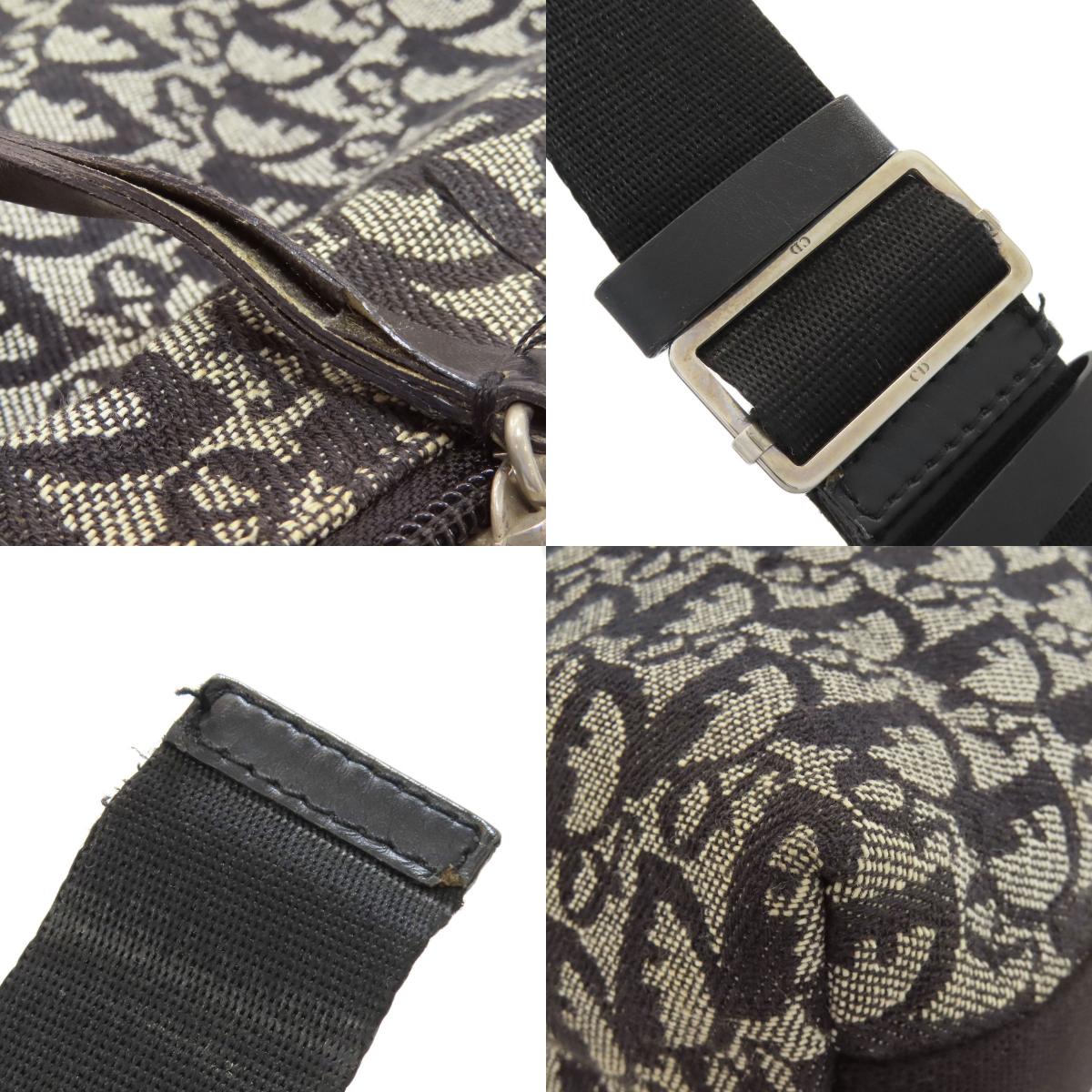 CHRISTIAN DIOR Trotter pattern Shoulder Bag Canvas Ladies [Used]
