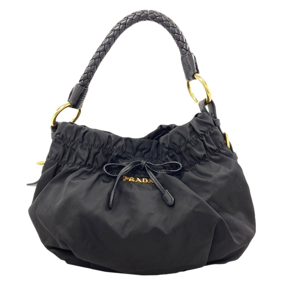 PRADA ribbon Handbag Nylon Ladies [Used]