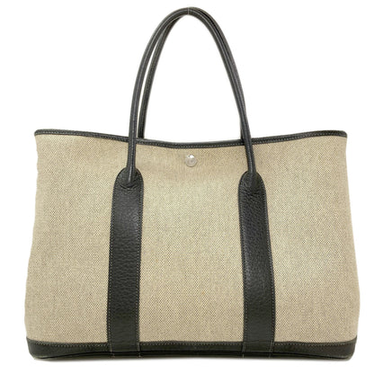 HERMES Garden Party PM Silver Hardware Tote Bag Tower ash Ladies [Used]