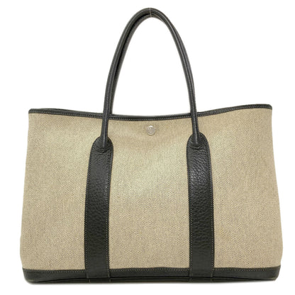 HERMES Garden Party PM Silver Hardware Tote Bag Tower ash Ladies [Used]