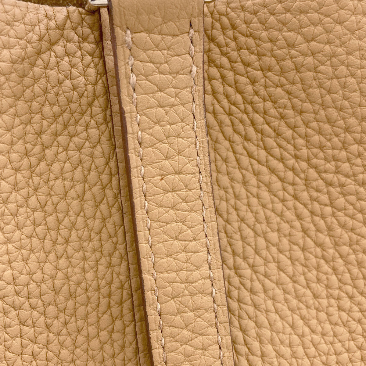 HERMES Picotin Lock PM Biscuit SilverHardware Handbag Taurillon Clemence Ladies [Used]