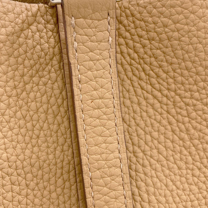 HERMES Picotin Lock PM Biscuit SilverHardware Handbag Taurillon Clemence Ladies [Used]
