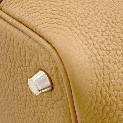 HERMES Picotin Lock PM Biscuit SilverHardware Handbag Taurillon Clemence Ladies [Used]