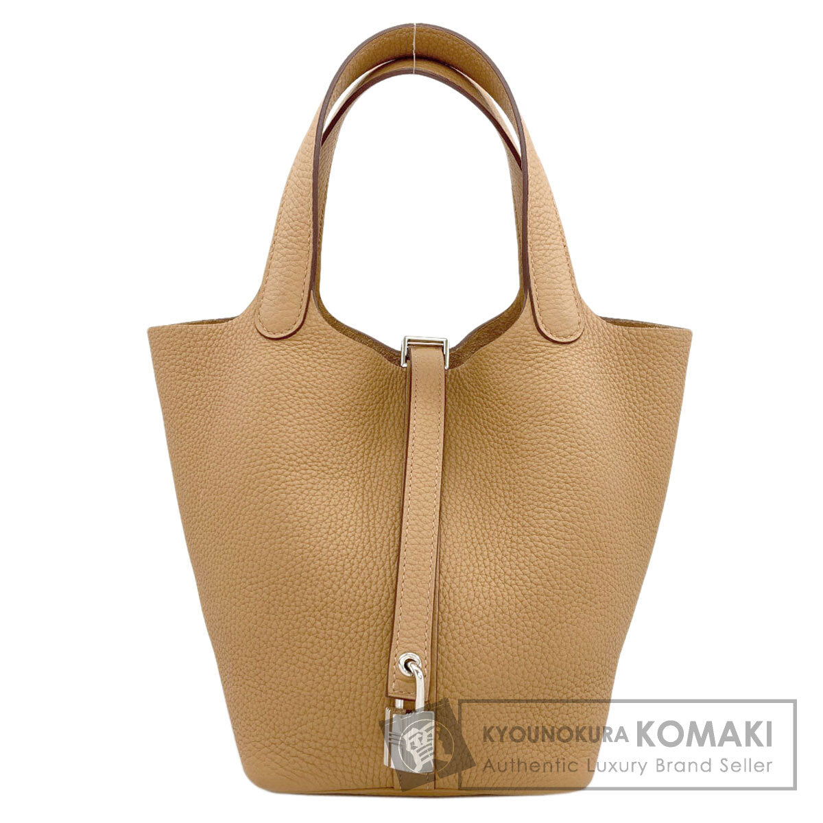HERMES Picotin Lock PM Biscuit SilverHardware Handbag Taurillon Clemence Ladies [Used]