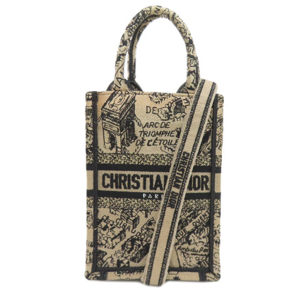 CHRISTIAN DIOR Book Tote Mini 2WAY Handbag Canvas Ladies [Used]