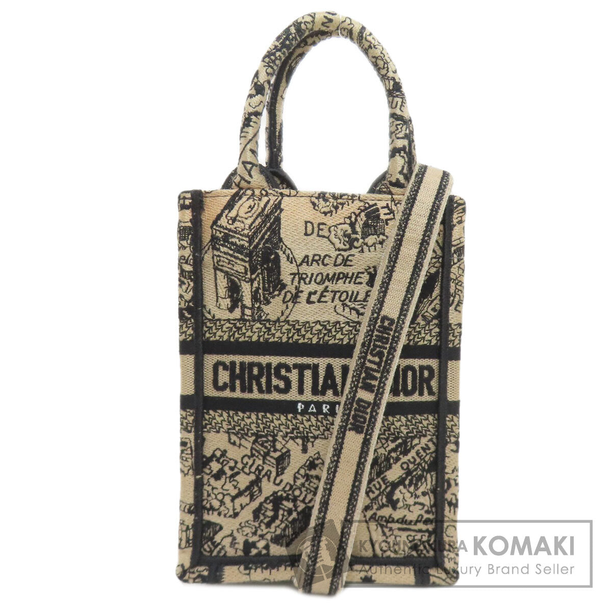 CHRISTIAN DIOR Book Tote Mini 2WAY Handbag Canvas Ladies [Used]