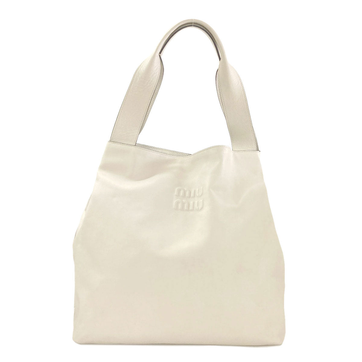 MIUMIU logo Tote Bag Calf Ladies [Used]