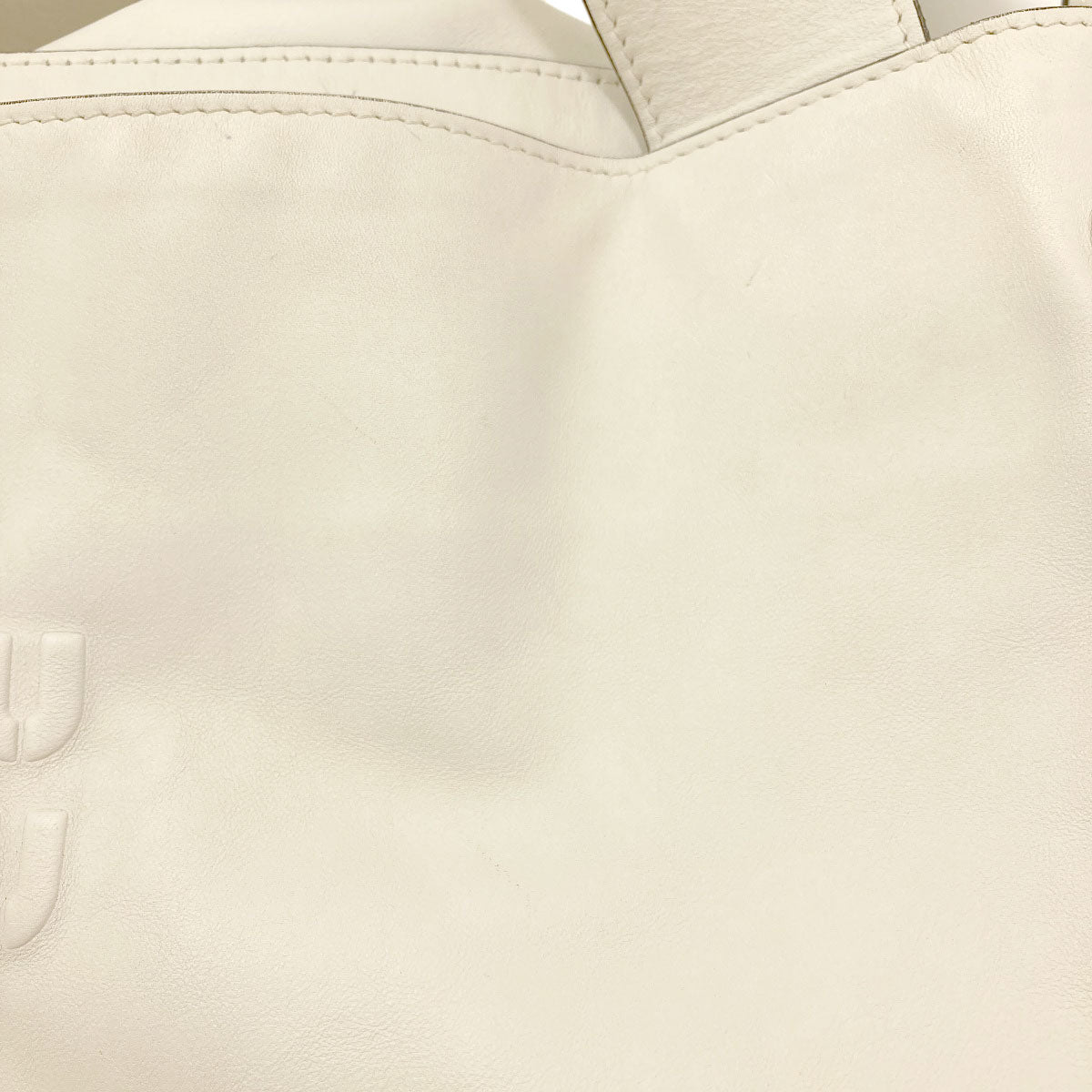 MIUMIU logo Tote Bag Calf Ladies [Used]
