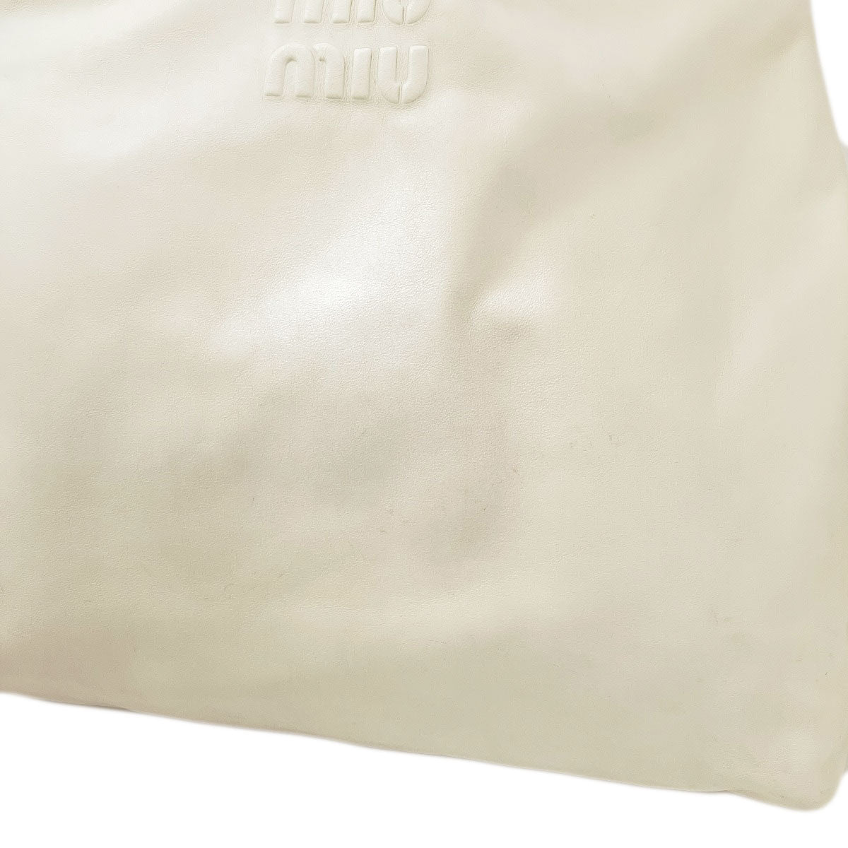 MIUMIU logo Tote Bag Calf Ladies [Used]