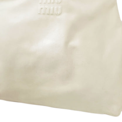 MIUMIU logo Tote Bag Calf Ladies [Used]