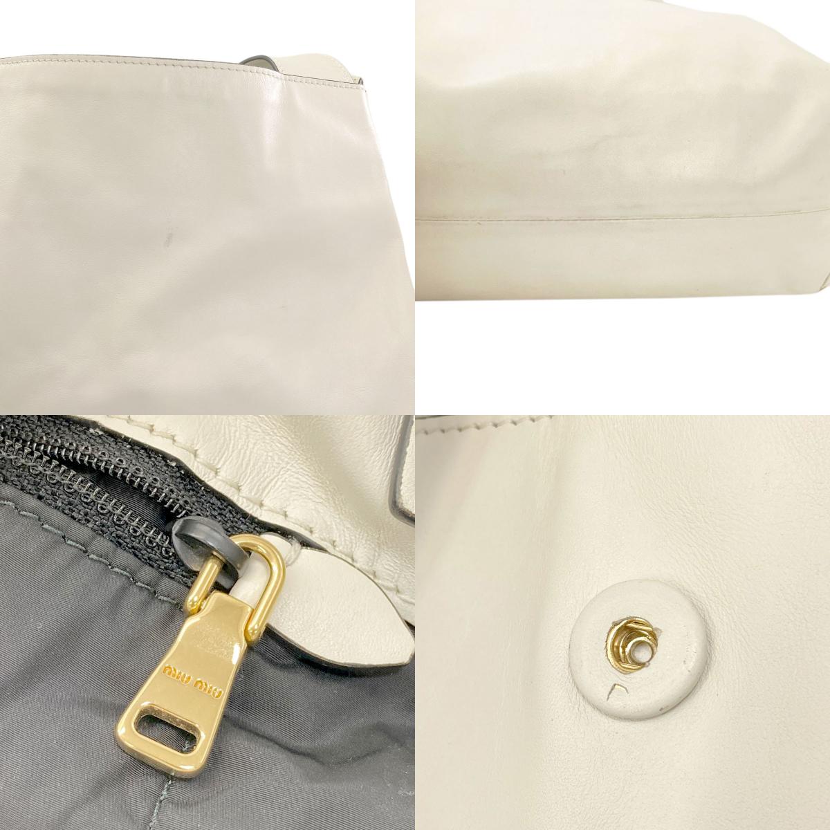 MIUMIU logo Tote Bag Calf Ladies [Used]