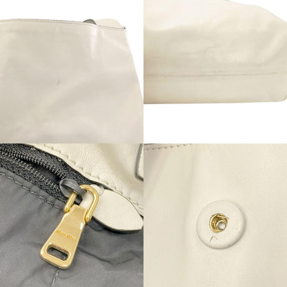 MIUMIU logo Tote Bag Calf Ladies [Used]