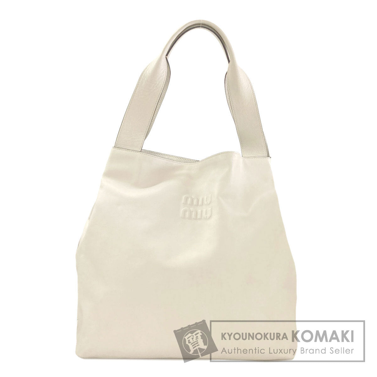 MIUMIU logo Tote Bag Calf Ladies [Used]