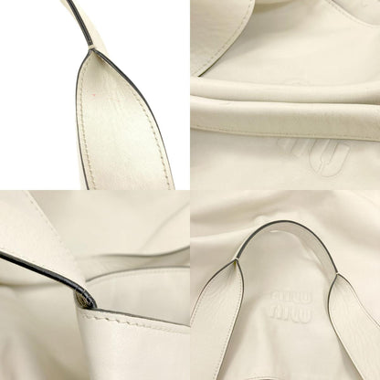 MIUMIU logo Tote Bag Calf Ladies [Used]