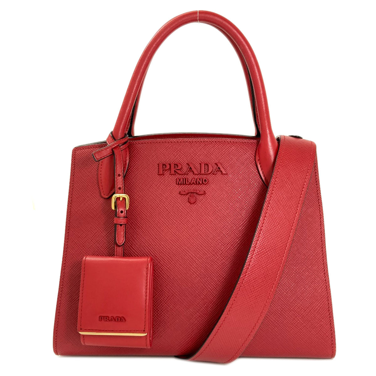 PRADA Monochrome 2WAY Handbag Safiano Ladies [Used]