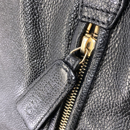 CHANEL COCO Mark GoldHardware Tote Bag Grained Calfskin Skin Ladies [Used]