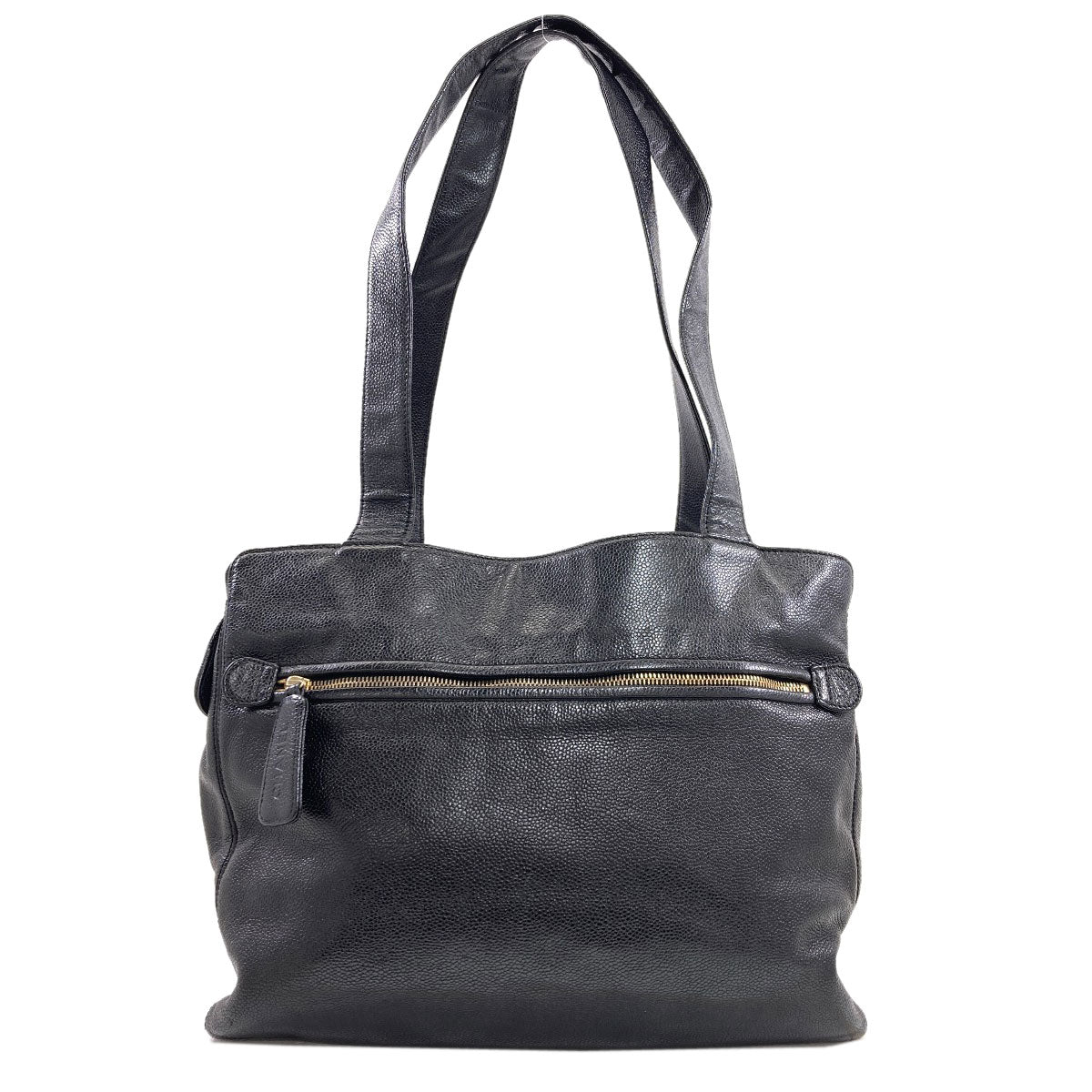 CHANEL COCO Mark GoldHardware Tote Bag Grained Calfskin Skin Ladies [Used]