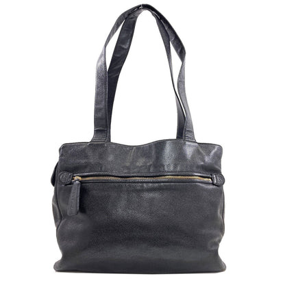 CHANEL COCO Mark GoldHardware Tote Bag Grained Calfskin Skin Ladies [Used]
