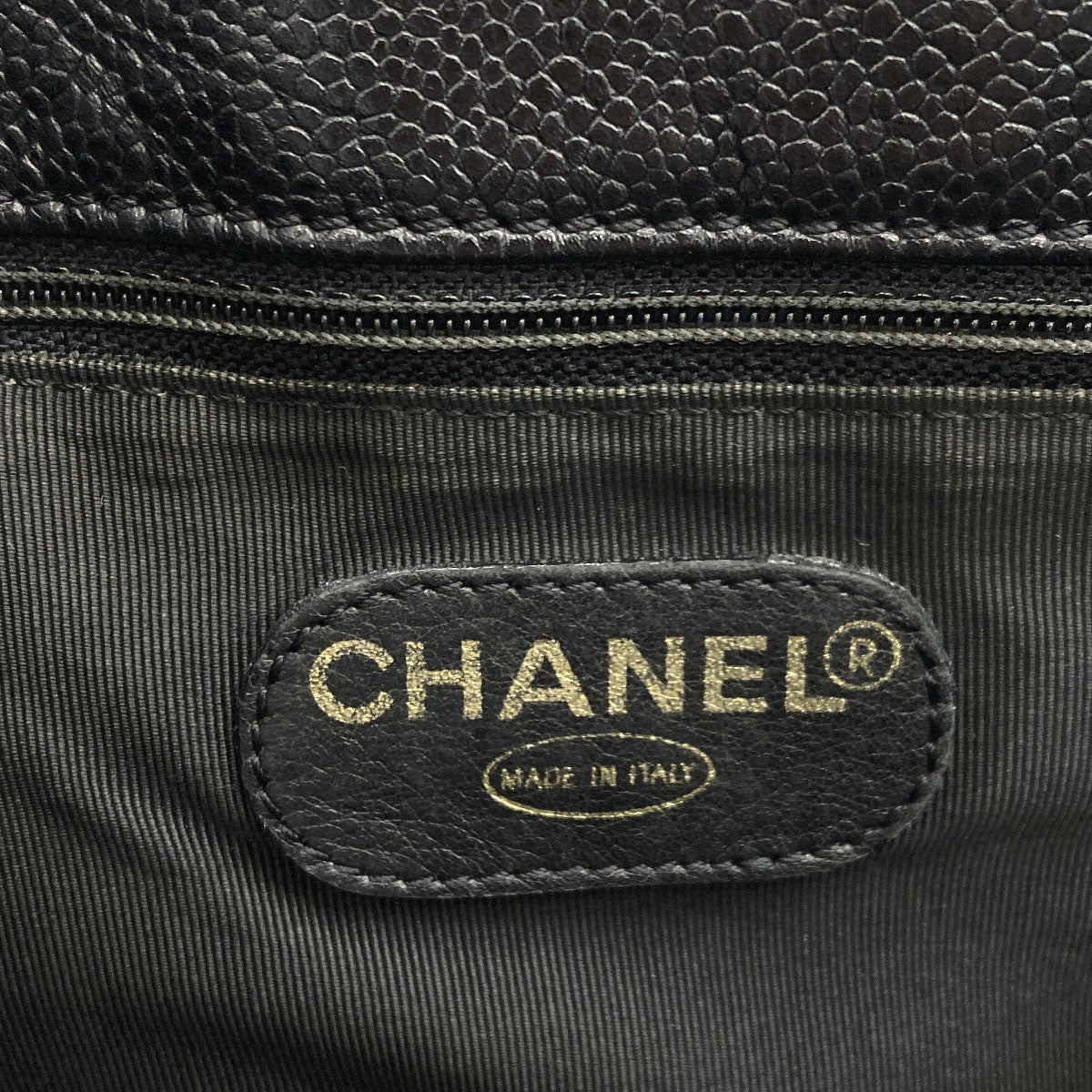 CHANEL COCO Mark GoldHardware Tote Bag Grained Calfskin Skin Ladies [Used]