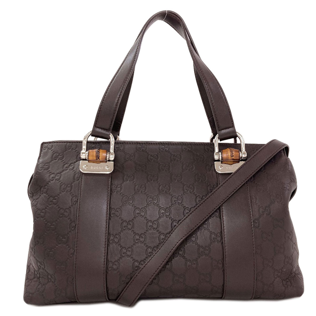 GUCCI 355772 Bamboo GG Guccissima 2WAY Tote Bag Calf Ladies [Used]