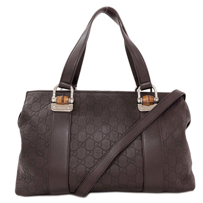 GUCCI 355772 Bamboo GG Guccissima 2WAY Tote Bag Calf Ladies [Used]