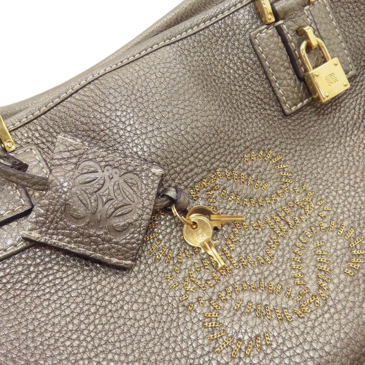 LOEWE anagram Handbag Calf Ladies [Used]