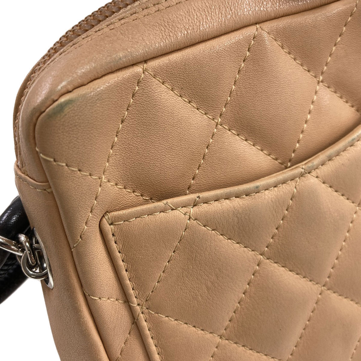 CHANEL CAMBON LINE SilverHardware Shoulder Bag Lambskin Ladies [Used]