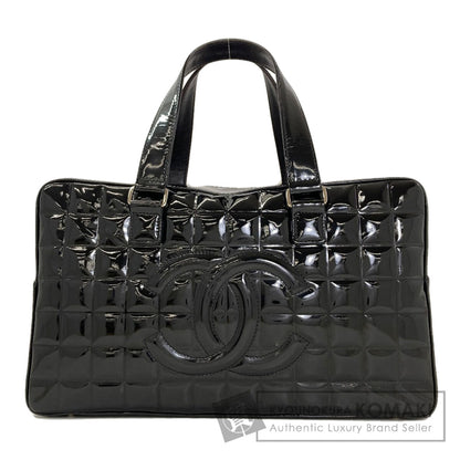 CHANEL Chocolate bar COCO Mark SilverHardware Tote Bag Patent leather Ladies [Used]