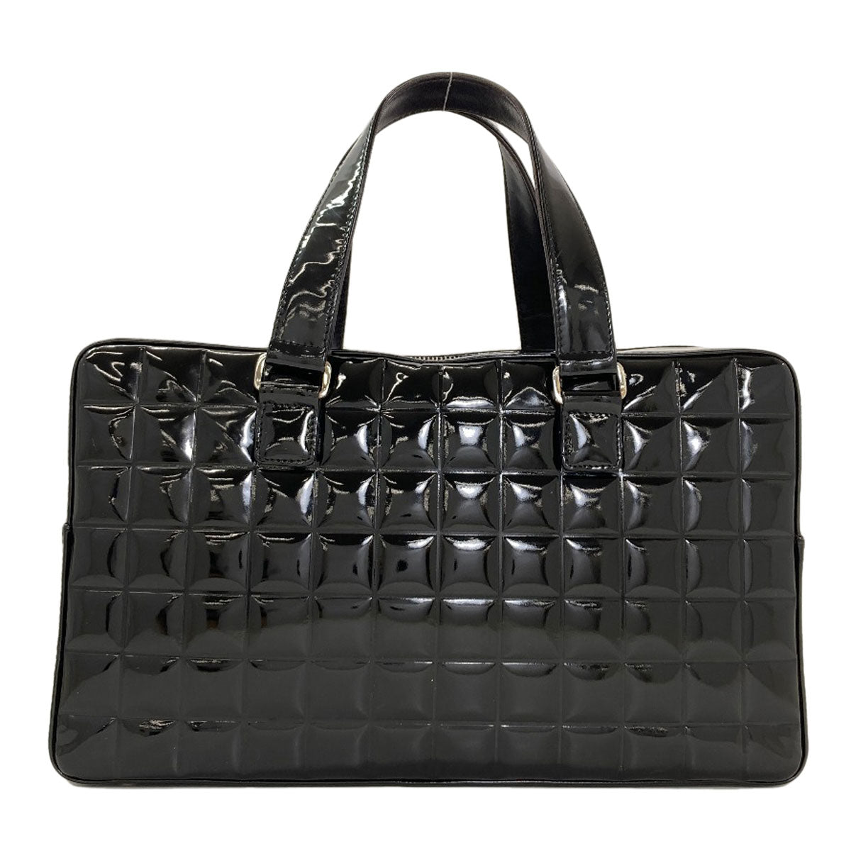 CHANEL Chocolate bar COCO Mark SilverHardware Tote Bag Patent leather Ladies [Used]