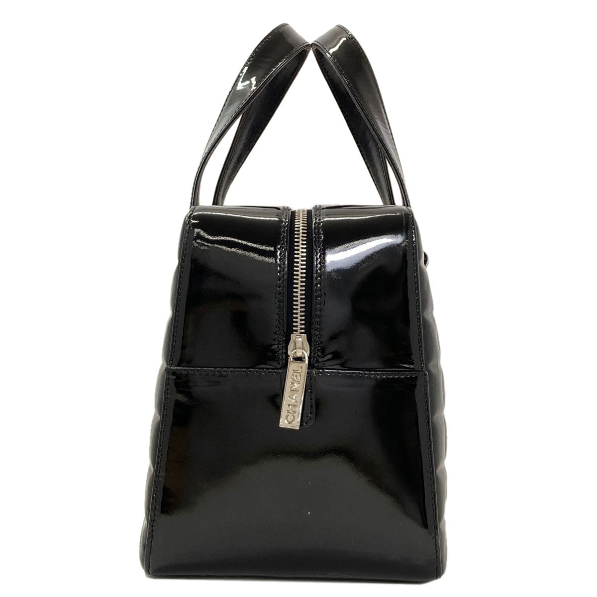 CHANEL Chocolate bar COCO Mark SilverHardware Tote Bag Patent leather Ladies [Used]