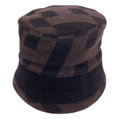 HERMES H-pattern Camel Bucket Hat hat cloth CamelLadies [Used]