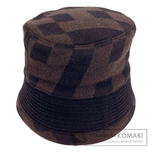 HERMES H-pattern Camel Bucket Hat hat cloth CamelLadies [Used]