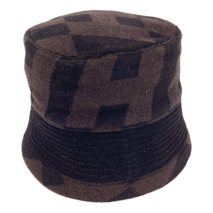 HERMES H-pattern Camel Bucket Hat hat cloth CamelLadies [Used]