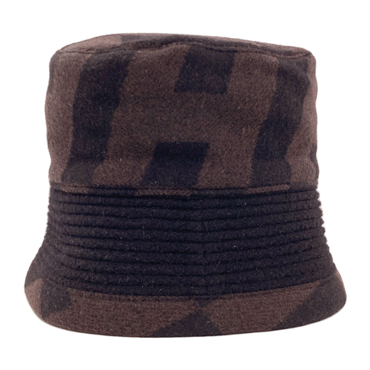 HERMES H-pattern Camel Bucket Hat hat cloth CamelLadies [Used]