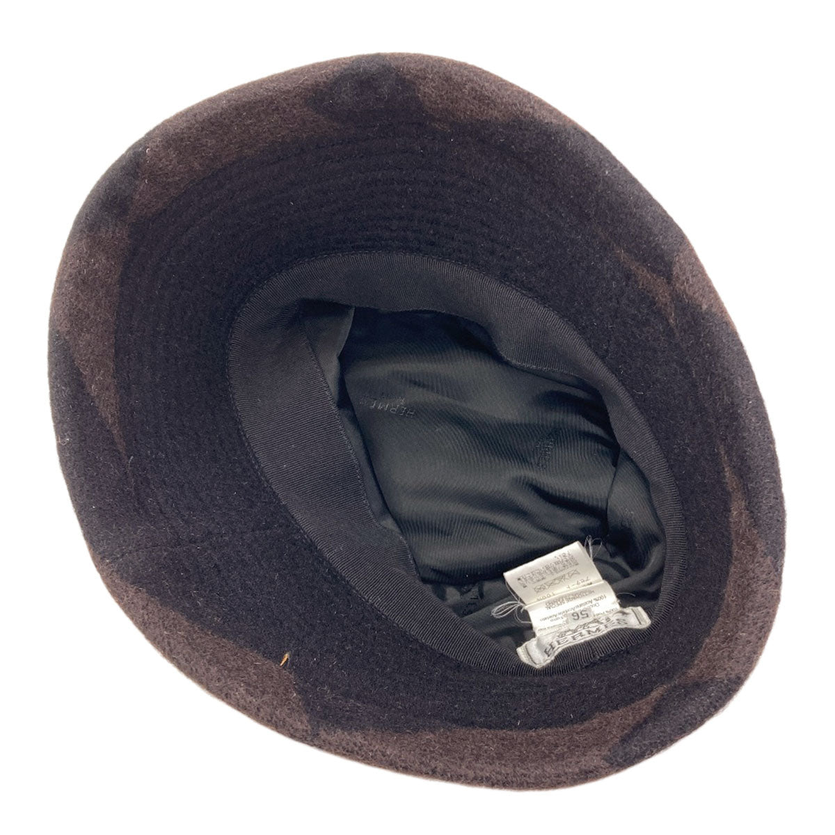 HERMES H-pattern Camel Bucket Hat hat cloth CamelLadies [Used]
