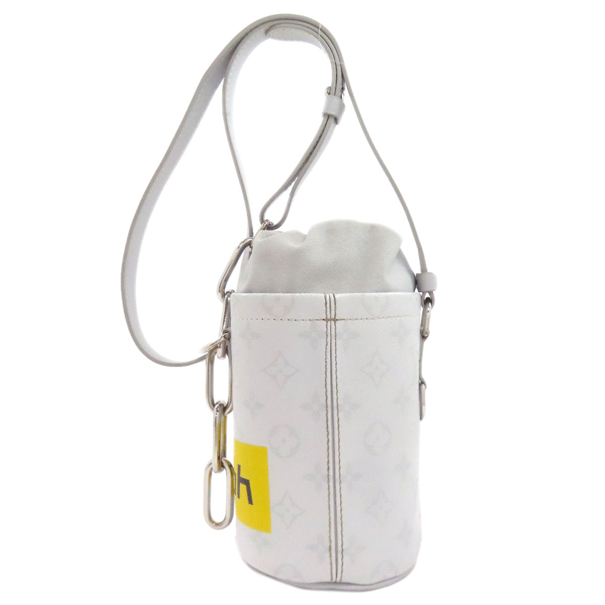 LOUIS VUITTON M44631 White Monogram Logo Chalk Nano Bag Shoulder Bag Monogram canvas Ladies [Used]