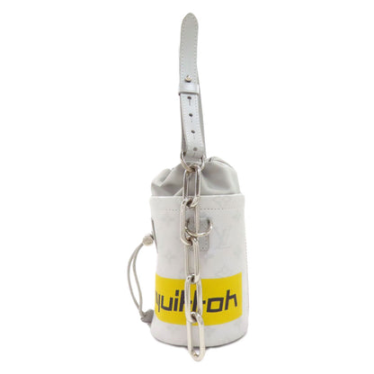 LOUIS VUITTON M44631 White Monogram Logo Chalk Nano Bag Shoulder Bag Monogram canvas Ladies [Used]