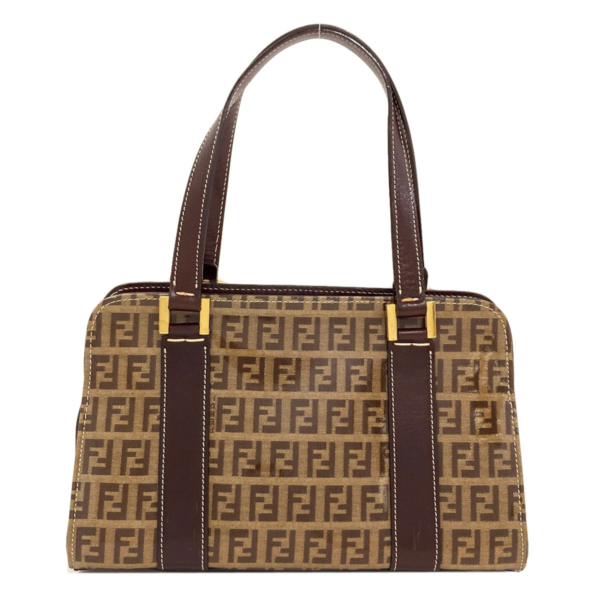 FENDI Zucchinopattern Handbag Enamel Ladies [Used]