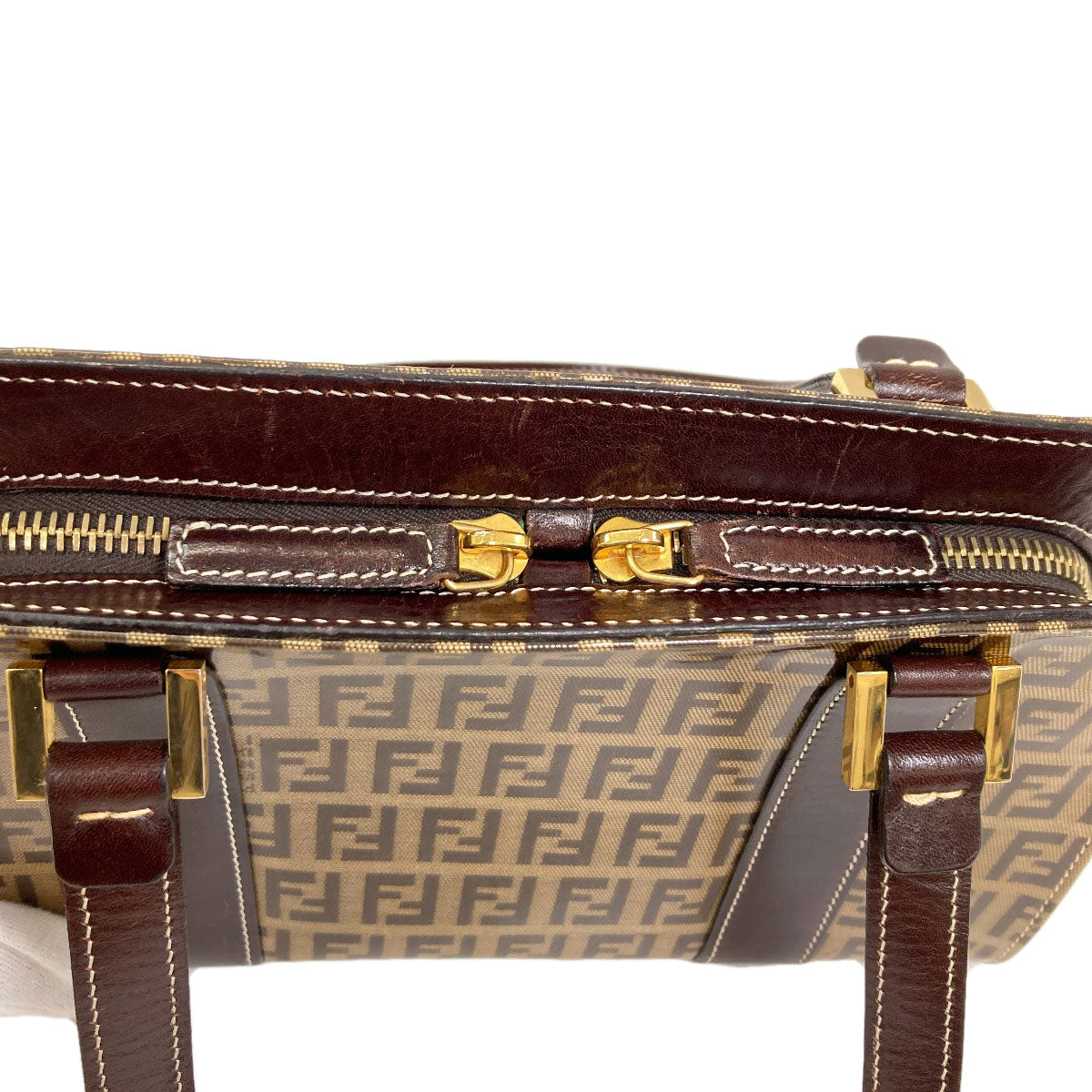 FENDI Zucchinopattern Handbag Enamel Ladies [Used]