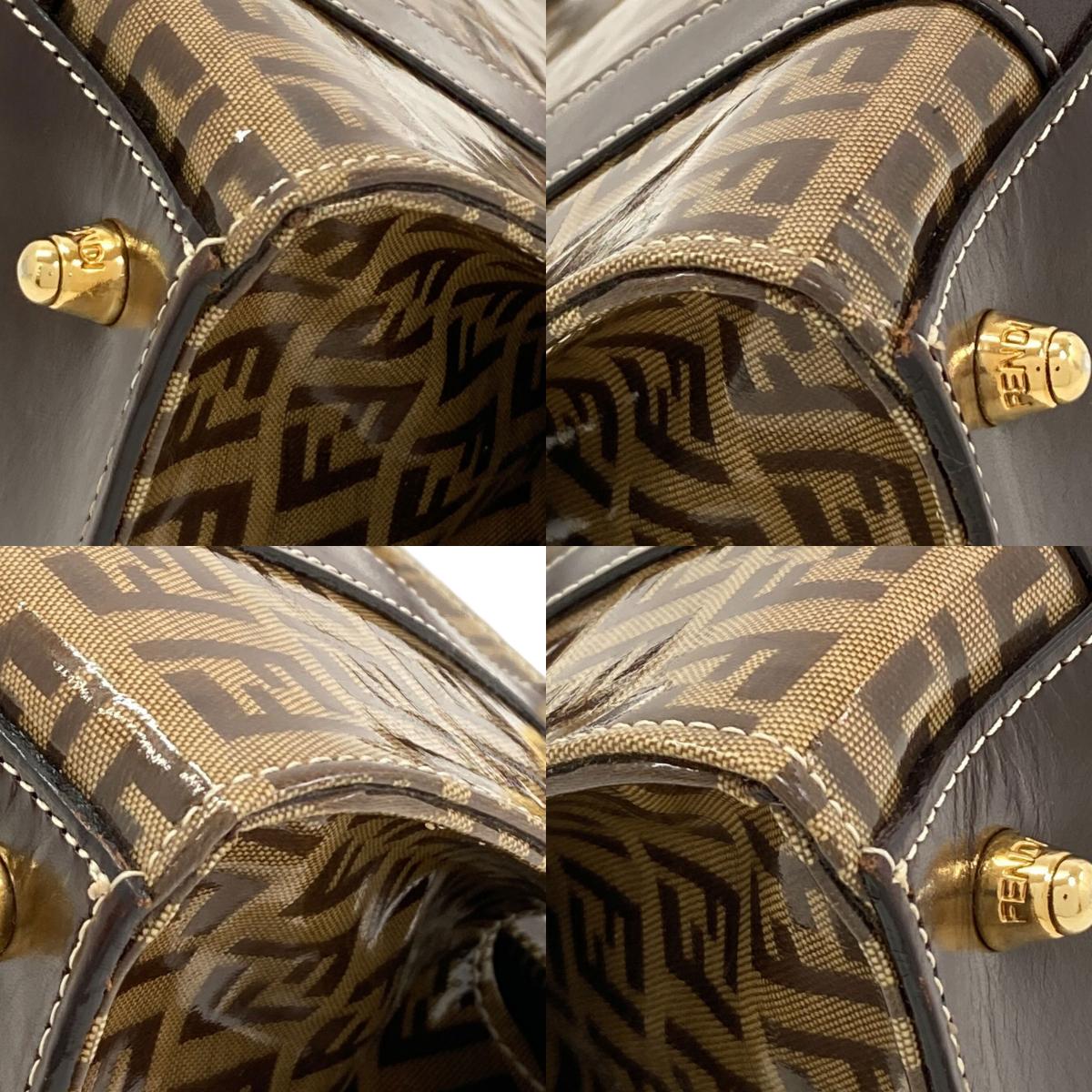FENDI Zucchinopattern Handbag Enamel Ladies [Used]