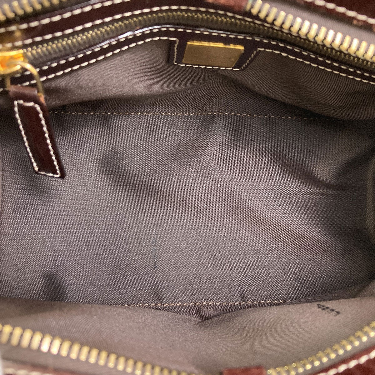 FENDI Zucchinopattern Handbag Enamel Ladies [Used]
