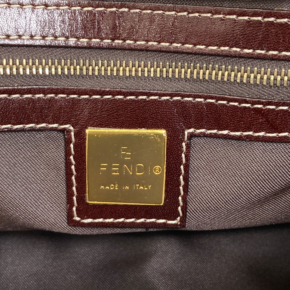 FENDI Zucchinopattern Handbag Enamel Ladies [Used]