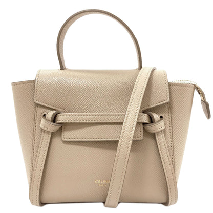 CELINE Belt bag nano 2WAY Handbag Calf Ladies [Used]