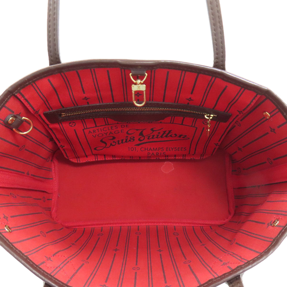 LOUIS VUITTON N51109 Never full PM Handbag Damier canvas Ladies [Used]