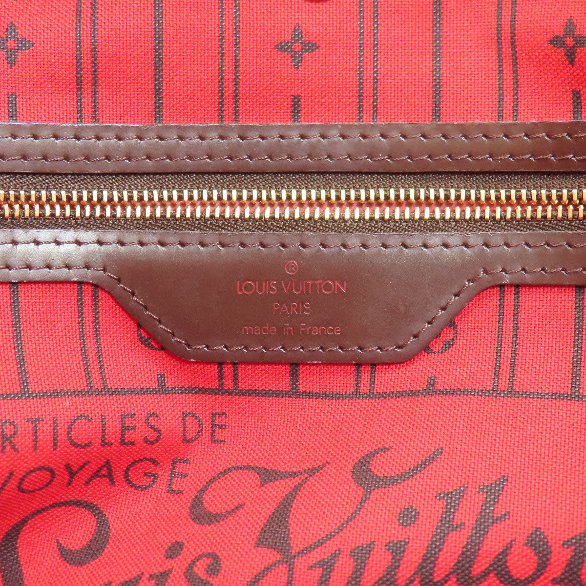 LOUIS VUITTON N51109 Never full PM Handbag Damier canvas Ladies [Used]