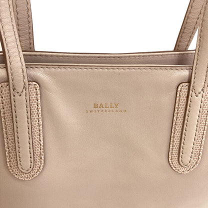BALLY logo Tote Bag Leather Ladies [Used]