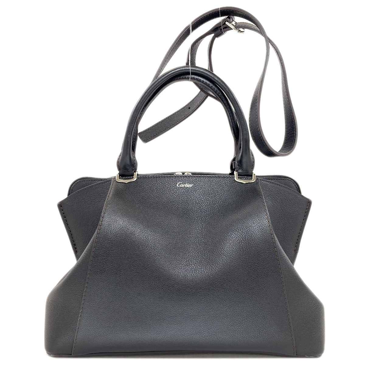 CARTIER Cartier C de Cartier 2WAY Tote Bag Calf Ladies [Used]