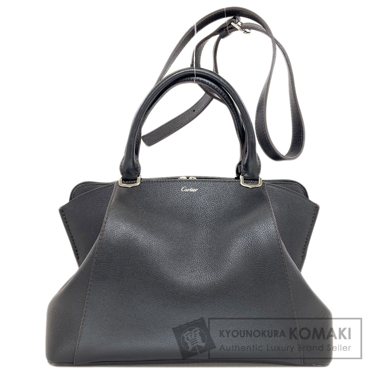 CARTIER Cartier C de Cartier 2WAY Tote Bag Calf Ladies [Used]