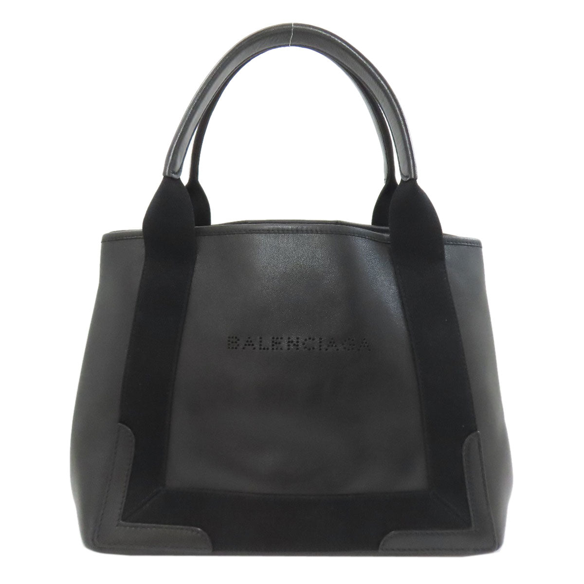 BALENCIAGA 339933 NAVY CABAS Tote Bag Leather Ladies [Used]